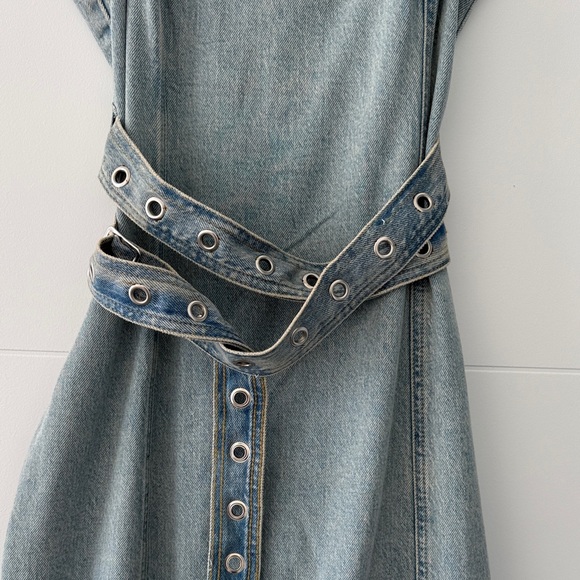 Mango Blue Denim Midi Dress - Picture 9 of 11